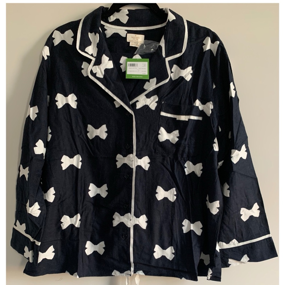 NWT Kate Spade Bow Pajamas XL